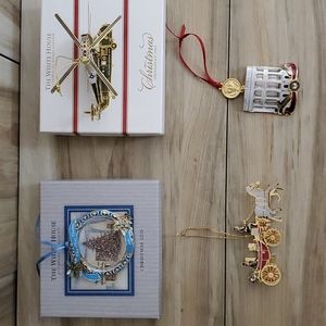 Set of 4, White House Christmas Ornaments, 2 Original Boxes